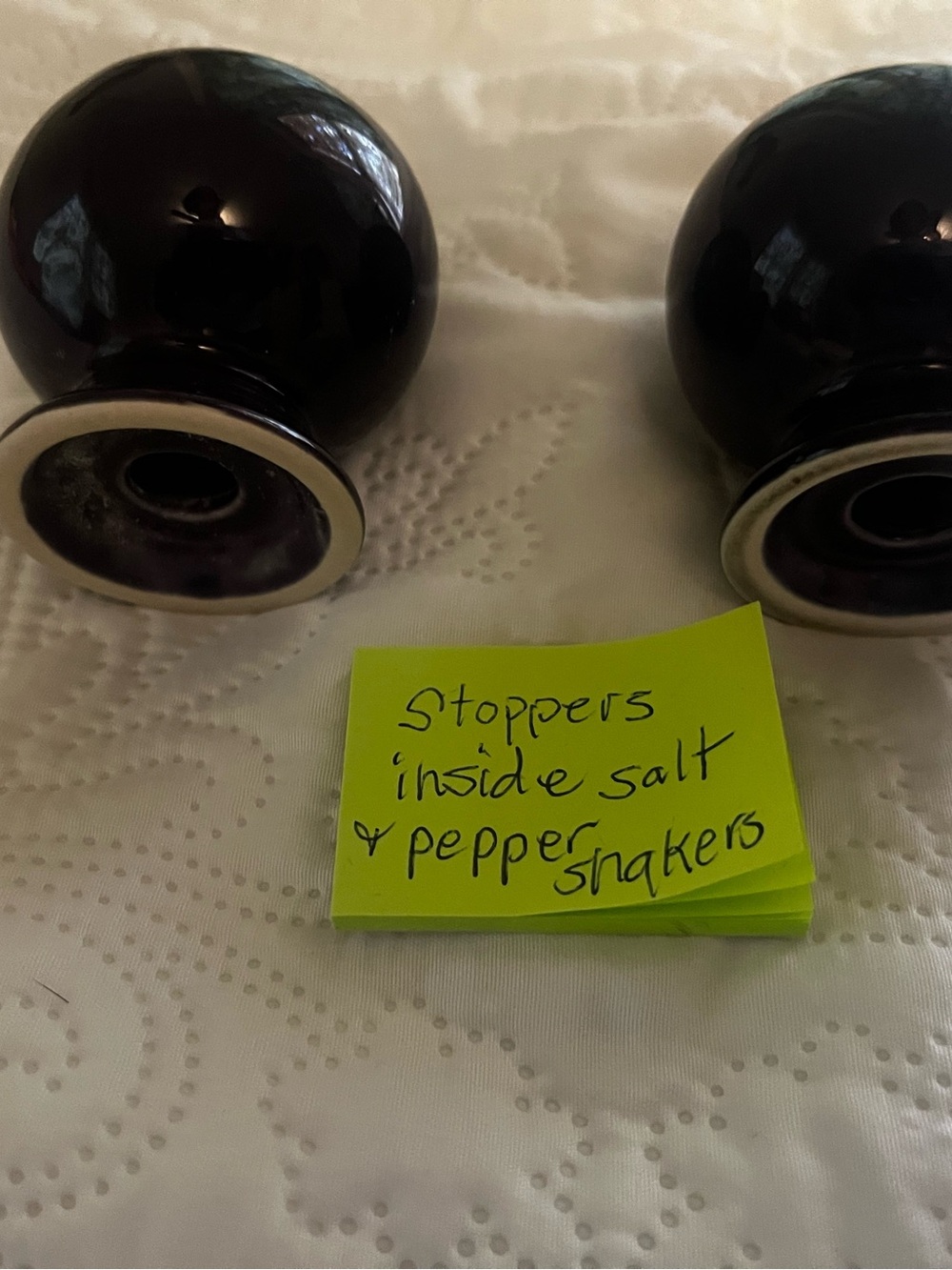 Fiesta Cobalt Blue Ceramic Salt and Pepper Shaker Stoppers